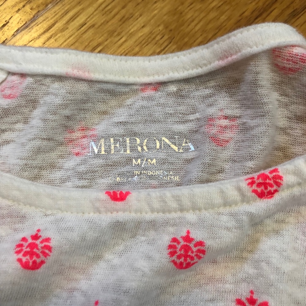 Hot Pink Patterned Merona Tee - Picture 3 of 5